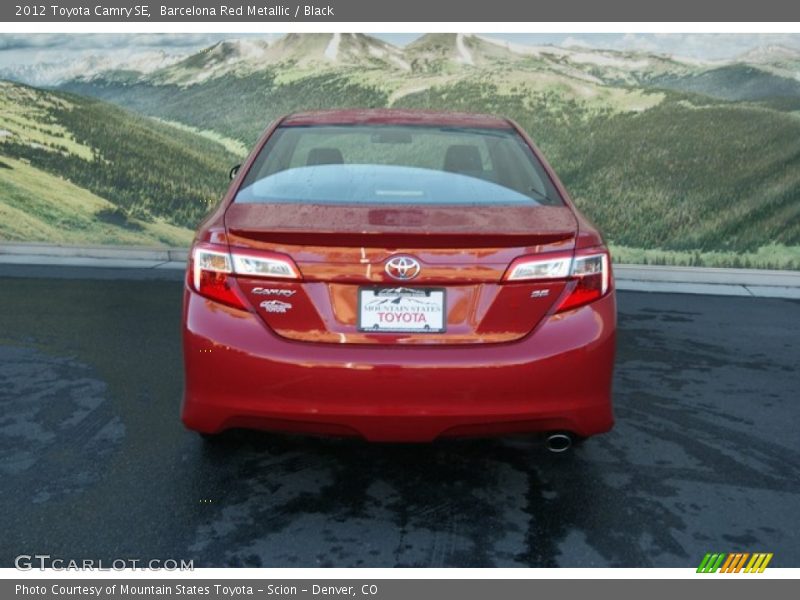 Barcelona Red Metallic / Black 2012 Toyota Camry SE