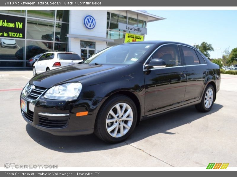 Black / Cornsilk Beige 2010 Volkswagen Jetta SE Sedan