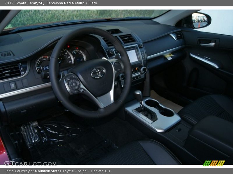 Barcelona Red Metallic / Black 2012 Toyota Camry SE