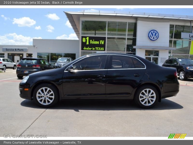 Black / Cornsilk Beige 2010 Volkswagen Jetta SE Sedan