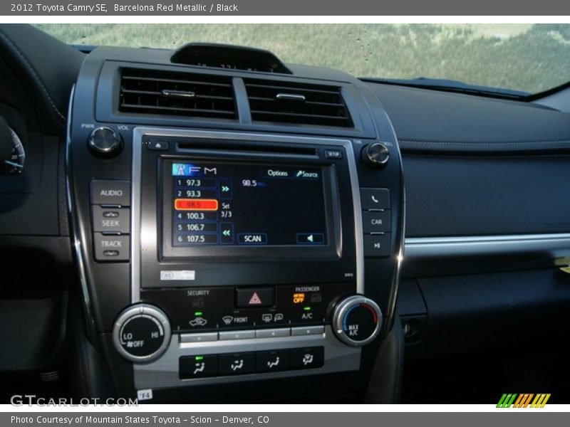 Barcelona Red Metallic / Black 2012 Toyota Camry SE
