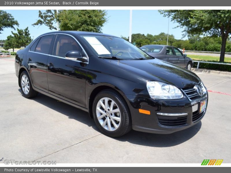 Black / Cornsilk Beige 2010 Volkswagen Jetta SE Sedan