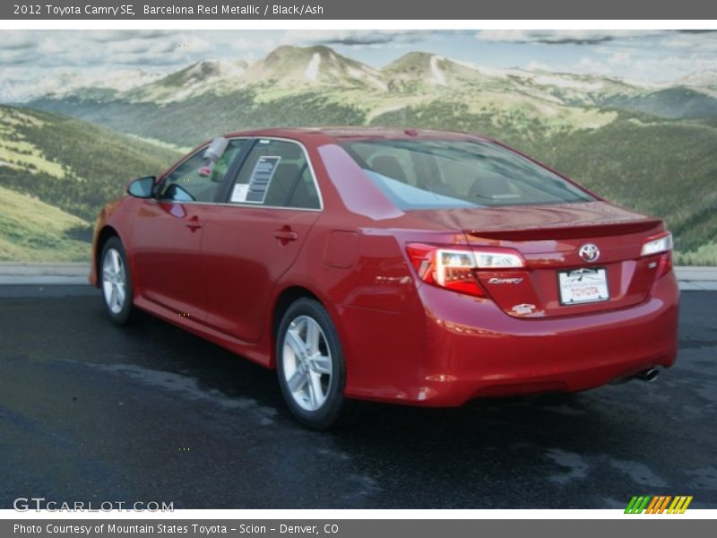 Barcelona Red Metallic / Black/Ash 2012 Toyota Camry SE
