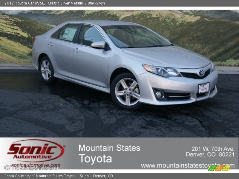Classic Silver Metallic / Black/Ash 2012 Toyota Camry SE
