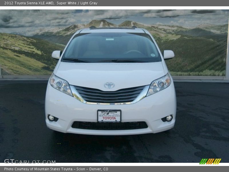 Super White / Light Gray 2012 Toyota Sienna XLE AWD