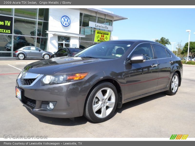 Grigio Metallic / Ebony 2009 Acura TSX Sedan