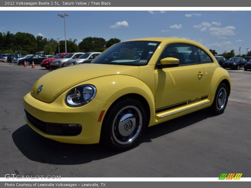 Saturn Yellow / Titan Black 2012 Volkswagen Beetle 2.5L