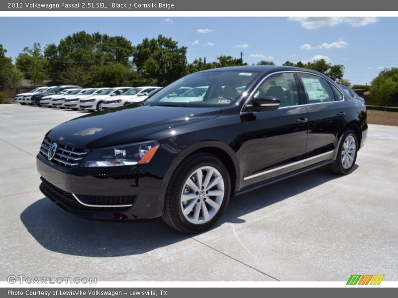 Black / Cornsilk Beige 2012 Volkswagen Passat 2.5L SEL