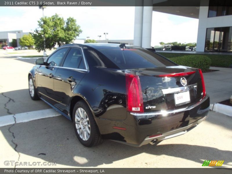 Black Raven / Ebony 2011 Cadillac CTS 3.0 Sedan
