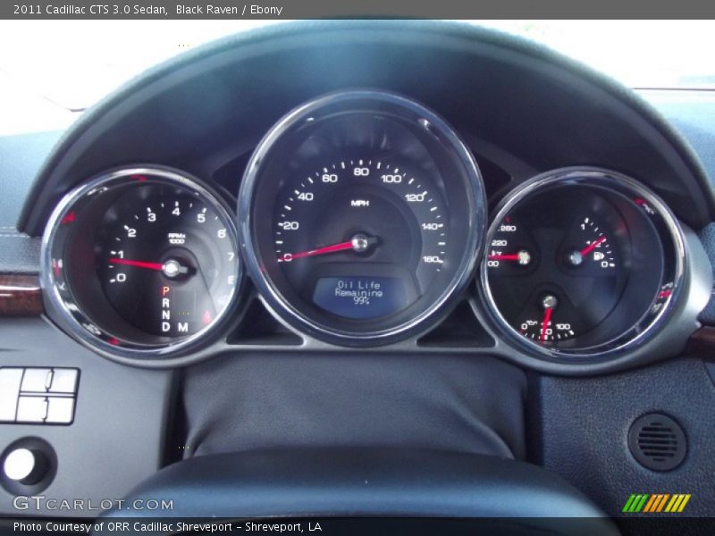 Black Raven / Ebony 2011 Cadillac CTS 3.0 Sedan