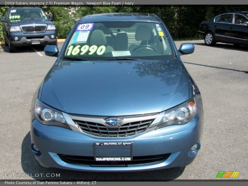 Newport Blue Pearl / Ivory 2009 Subaru Impreza 2.5i Premium Wagon