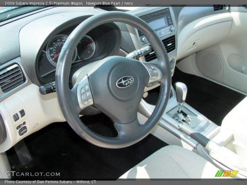Newport Blue Pearl / Ivory 2009 Subaru Impreza 2.5i Premium Wagon
