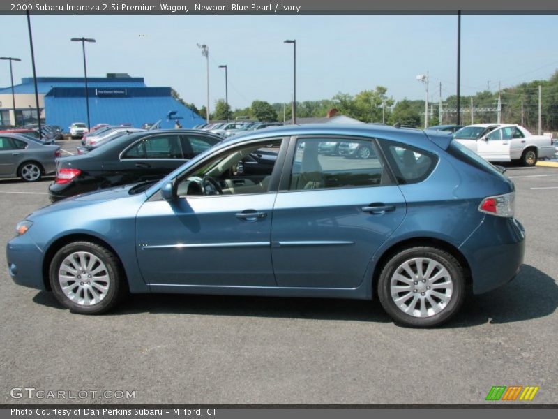 Newport Blue Pearl / Ivory 2009 Subaru Impreza 2.5i Premium Wagon