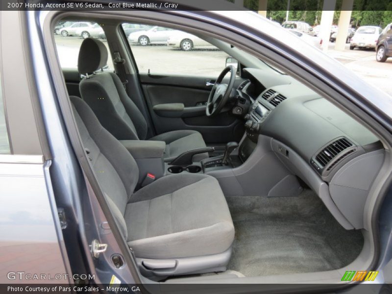 Cool Blue Metallic / Gray 2007 Honda Accord SE V6 Sedan