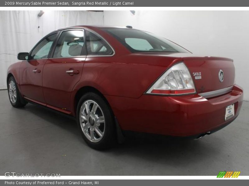 Sangria Red Metallic / Light Camel 2009 Mercury Sable Premier Sedan