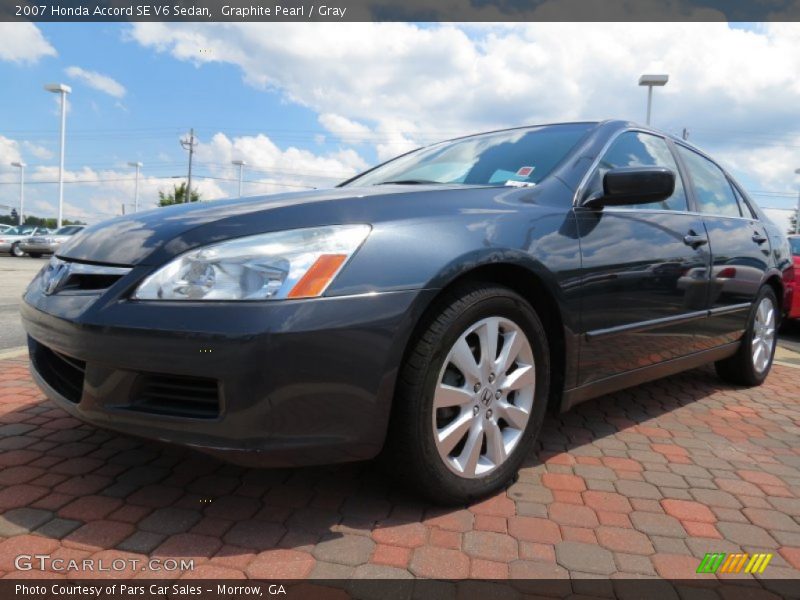 Graphite Pearl / Gray 2007 Honda Accord SE V6 Sedan