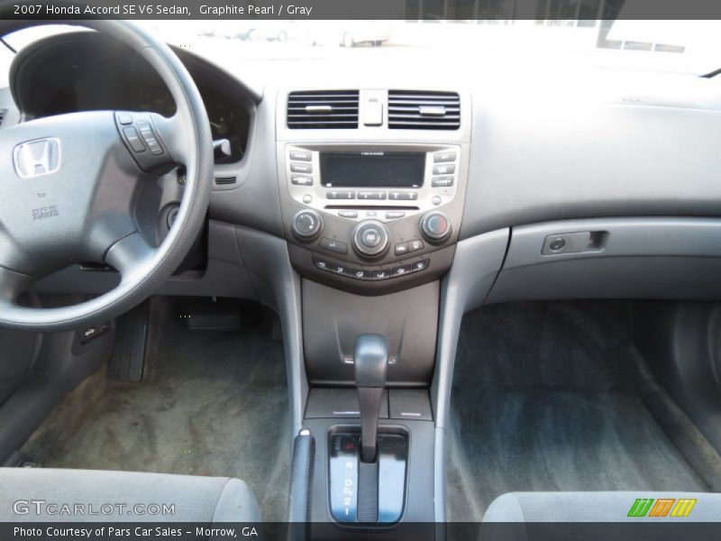 Graphite Pearl / Gray 2007 Honda Accord SE V6 Sedan