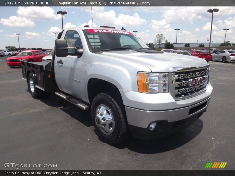Front 3/4 View of 2012 Sierra 3500HD SLE Regular Cab 4x4 Chassis