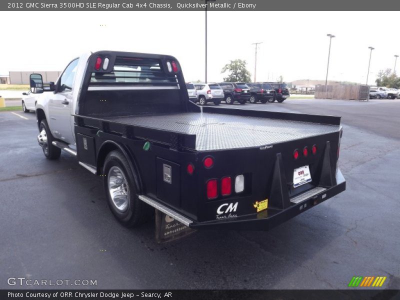 Quicksilver Metallic / Ebony 2012 GMC Sierra 3500HD SLE Regular Cab 4x4 Chassis