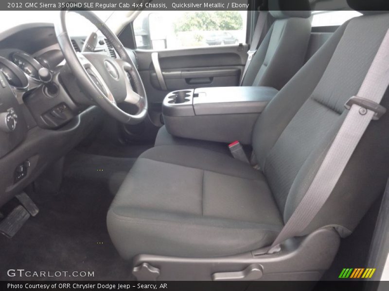 Front Seat of 2012 Sierra 3500HD SLE Regular Cab 4x4 Chassis