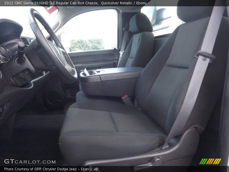Quicksilver Metallic / Ebony 2012 GMC Sierra 3500HD SLE Regular Cab 4x4 Chassis