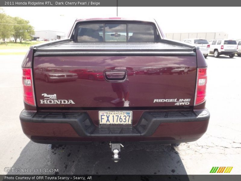 Dark Cherry Pearl / Beige 2011 Honda Ridgeline RTL