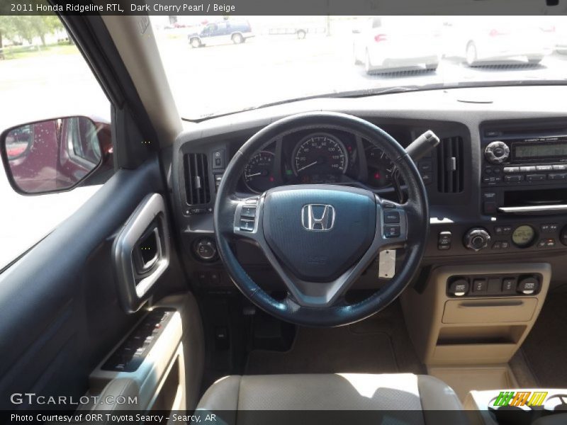 Dark Cherry Pearl / Beige 2011 Honda Ridgeline RTL