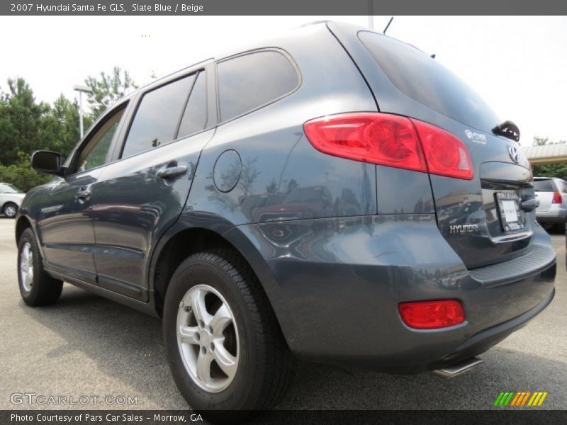 Slate Blue / Beige 2007 Hyundai Santa Fe GLS