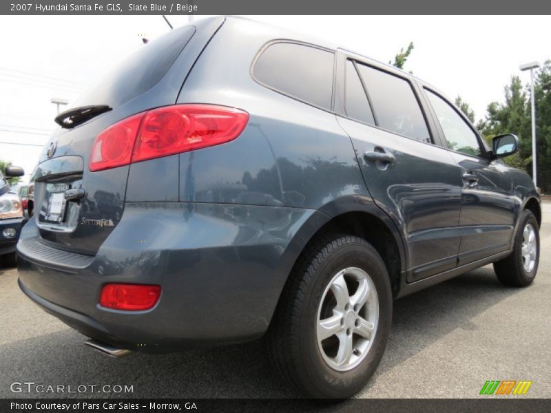 Slate Blue / Beige 2007 Hyundai Santa Fe GLS