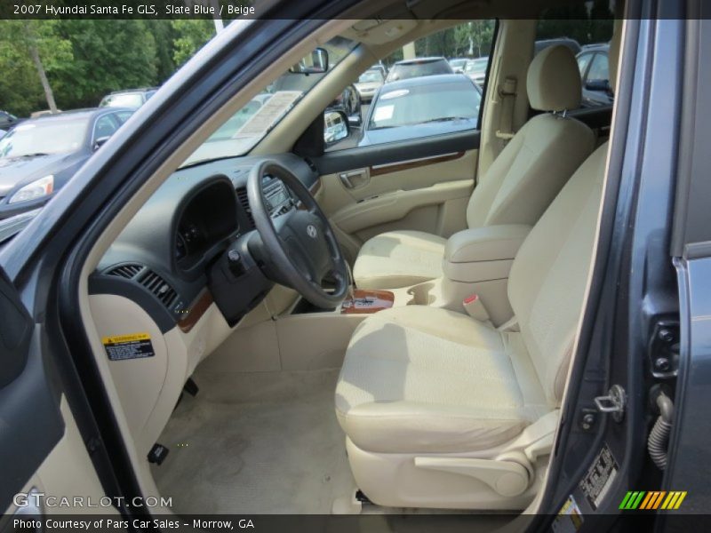Slate Blue / Beige 2007 Hyundai Santa Fe GLS