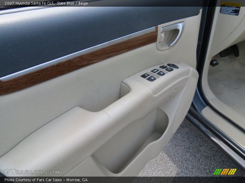 Slate Blue / Beige 2007 Hyundai Santa Fe GLS