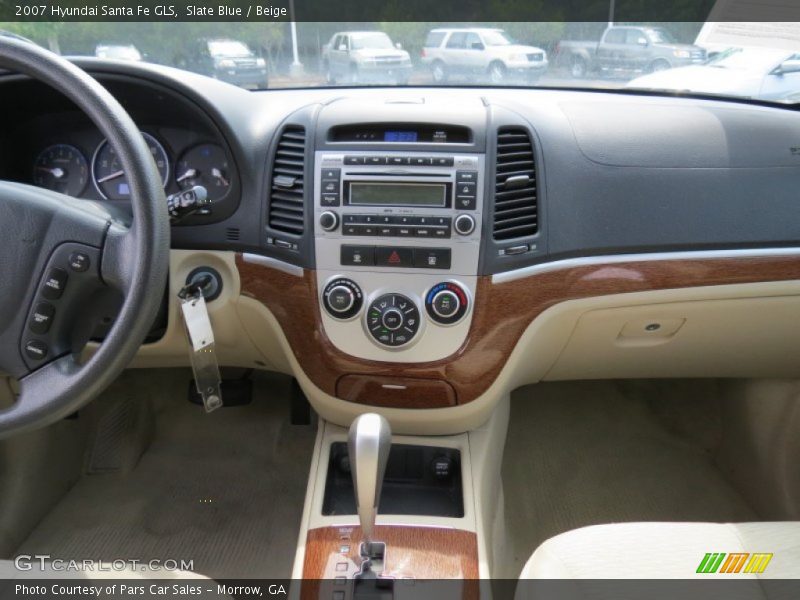 Slate Blue / Beige 2007 Hyundai Santa Fe GLS