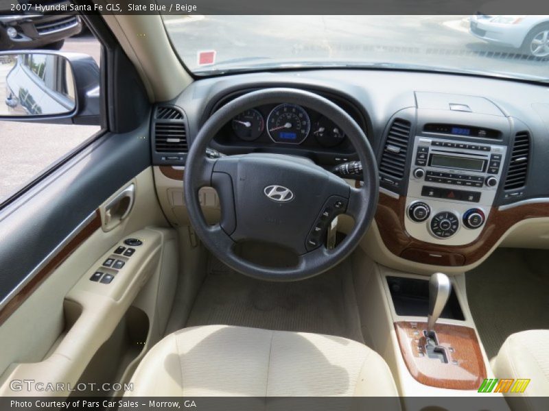 Slate Blue / Beige 2007 Hyundai Santa Fe GLS
