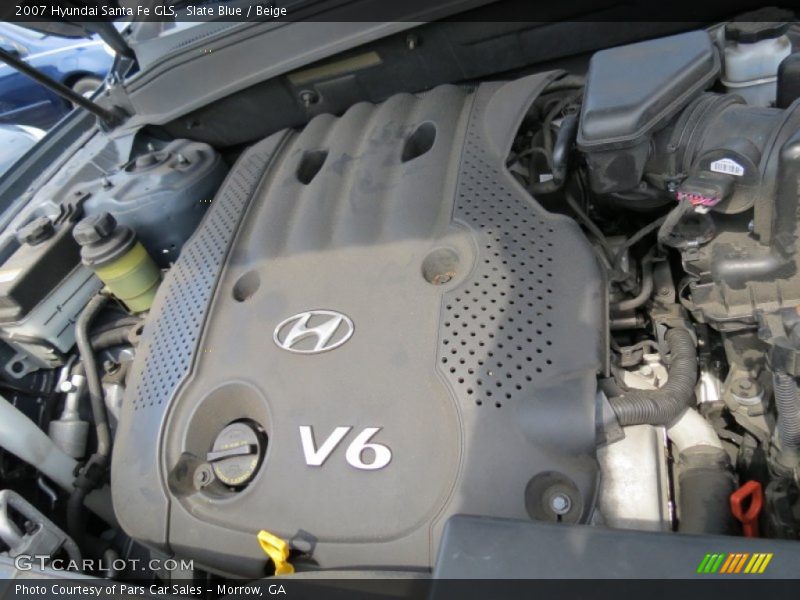 Slate Blue / Beige 2007 Hyundai Santa Fe GLS