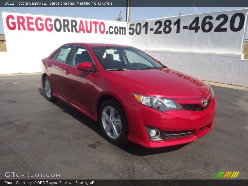Barcelona Red Metallic / Black/Ash 2012 Toyota Camry SE