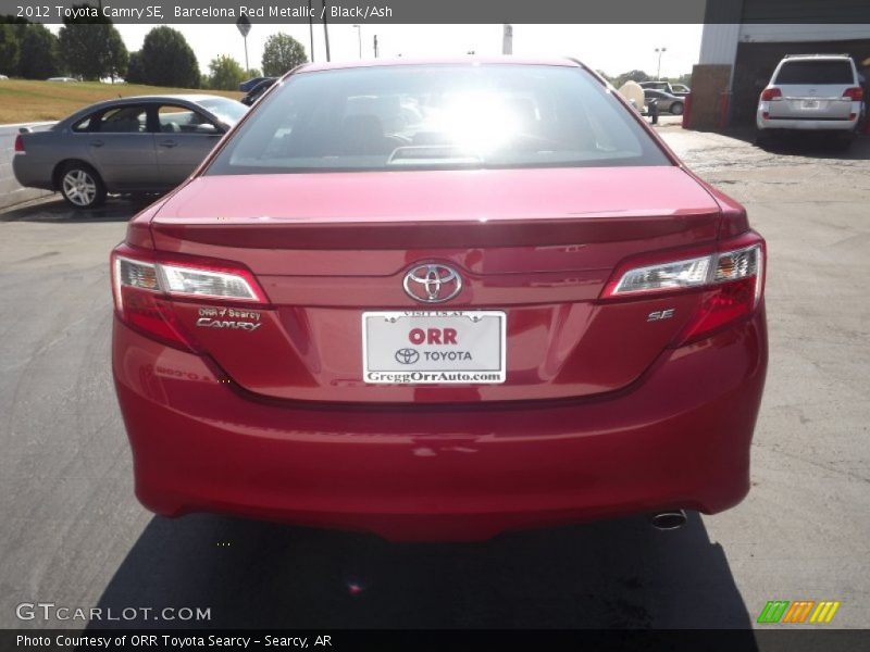 Barcelona Red Metallic / Black/Ash 2012 Toyota Camry SE