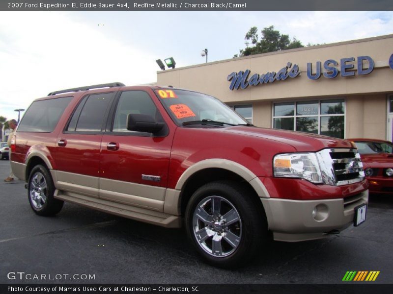 Redfire Metallic / Charcoal Black/Camel 2007 Ford Expedition EL Eddie Bauer 4x4