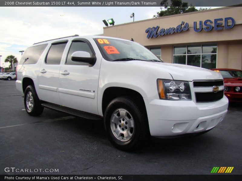 Summit White / Light Titanium/Dark Titanium 2008 Chevrolet Suburban 1500 LT 4x4