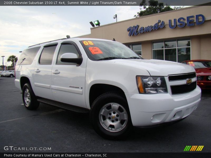 Summit White / Light Titanium/Dark Titanium 2008 Chevrolet Suburban 1500 LT 4x4