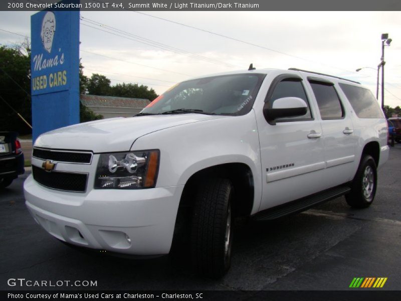 Summit White / Light Titanium/Dark Titanium 2008 Chevrolet Suburban 1500 LT 4x4