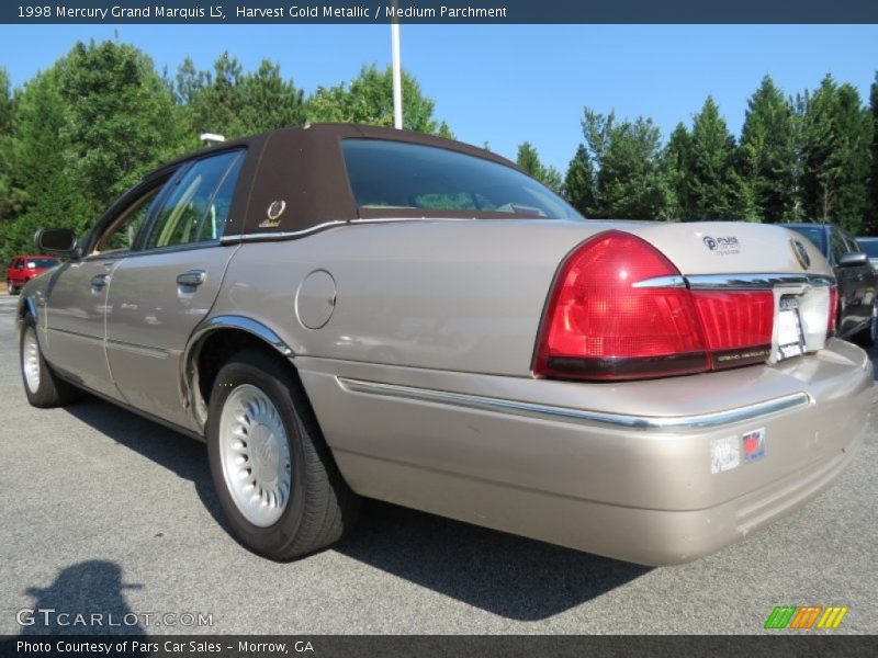 Harvest Gold Metallic / Medium Parchment 1998 Mercury Grand Marquis LS