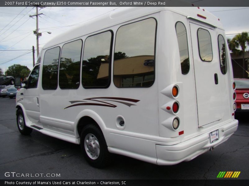 Oxford White / Deep Red 2007 Ford E Series Cutaway E350 Commercial Passenger Bus