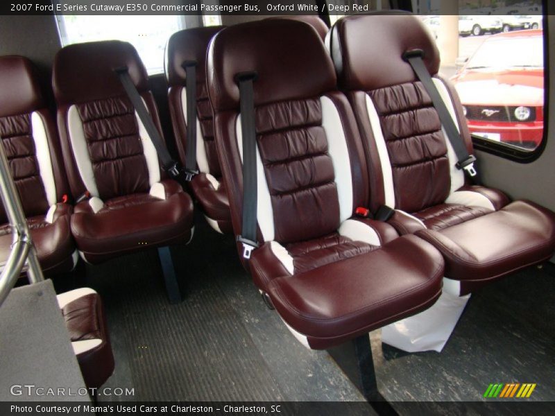 Oxford White / Deep Red 2007 Ford E Series Cutaway E350 Commercial Passenger Bus