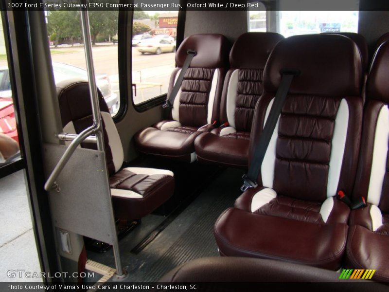 Oxford White / Deep Red 2007 Ford E Series Cutaway E350 Commercial Passenger Bus