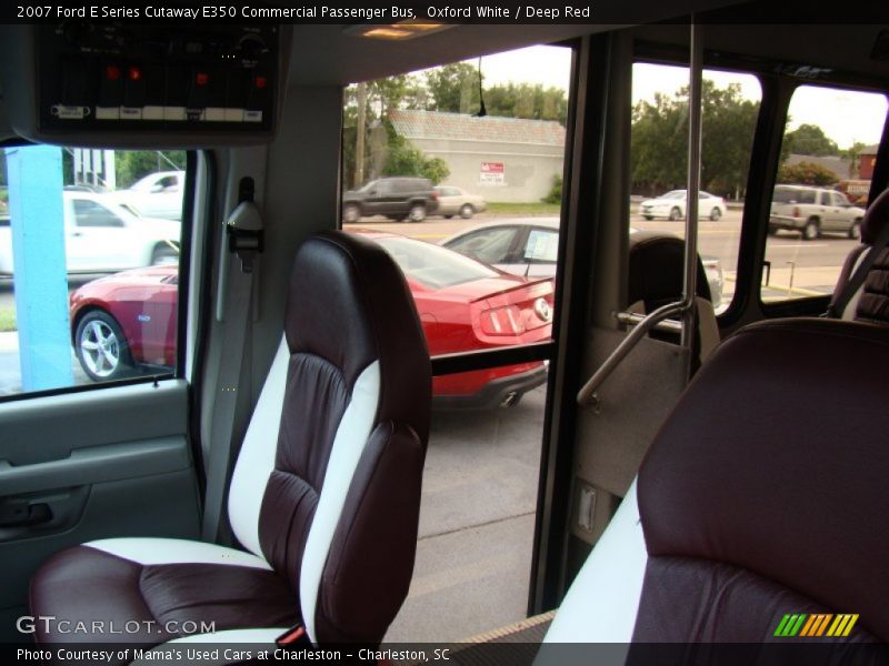 Oxford White / Deep Red 2007 Ford E Series Cutaway E350 Commercial Passenger Bus