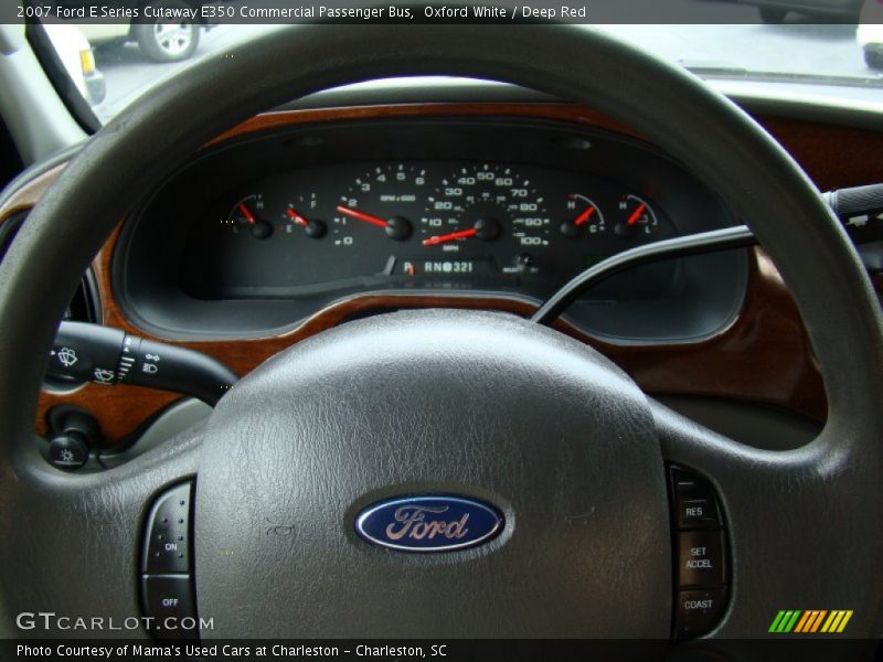 Oxford White / Deep Red 2007 Ford E Series Cutaway E350 Commercial Passenger Bus