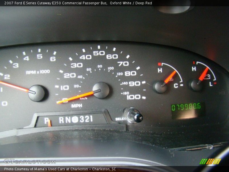 Oxford White / Deep Red 2007 Ford E Series Cutaway E350 Commercial Passenger Bus