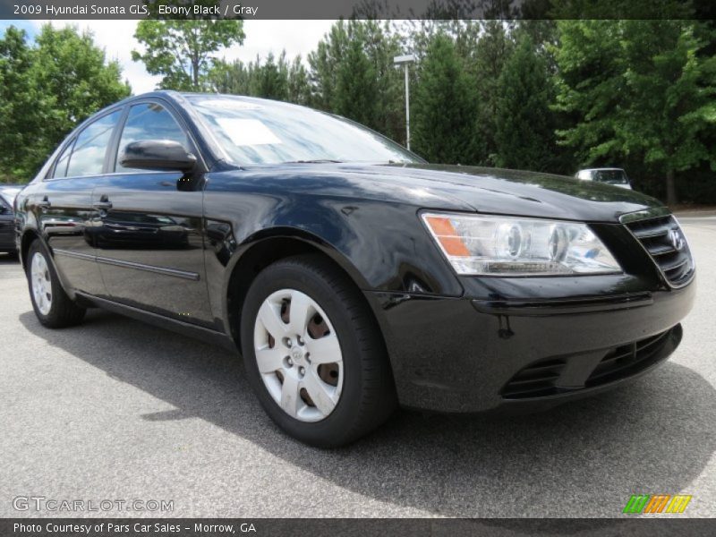 Ebony Black / Gray 2009 Hyundai Sonata GLS