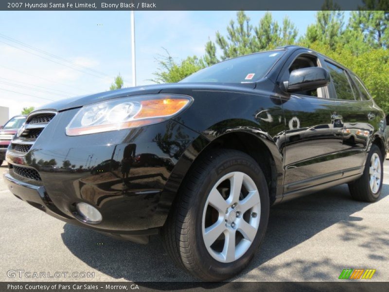 Ebony Black / Black 2007 Hyundai Santa Fe Limited