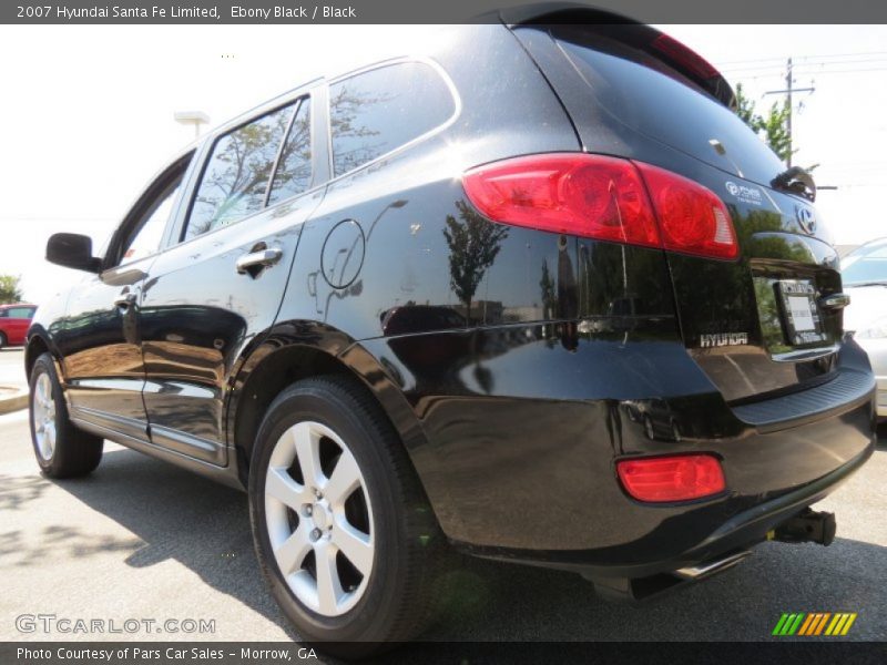 Ebony Black / Black 2007 Hyundai Santa Fe Limited